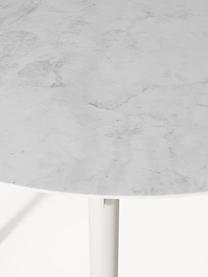 Tavolo rotondo Mavi, Ø 110 cm, Gambe: metallo verniciato a polv, Bianco, Ø 110 cm