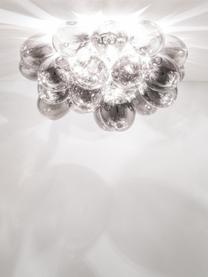 Glaskugel-Deckenleuchte Gross, Baldachin: Nickel, verchromt, Silberfarben, Ø 50 x H 27 cm