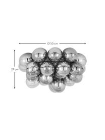 Plafonnier à boules de verre Grand, Argenté, Ø 50 x haut. 27 cm