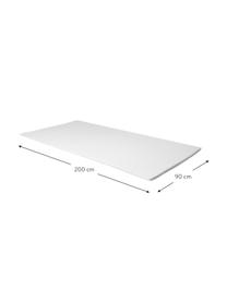 Viscoelastische Memory-Foam Matratzenauflage Premium, Bezug: 60 % Polyester, 40 % Visk, Weiß, 200 x 200 cm