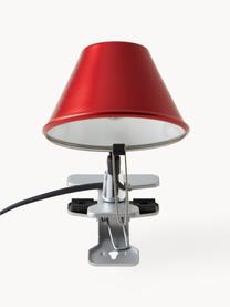 Kleine Klemm-Schreibtischlampe Tolomeo Micro Pinza, Lampenschirm: Aluminium, beschichtet, Rot, Ø 16 x H 20 cm