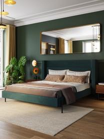 Čalouněná postel Tivoli, Zelená tkanina, Š 160 cm, D 200 cm