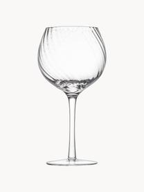 Verres à vin en verre strié Opacity, 6 pièces, Verre, Transparent, Ø 10 x haut. 19 cm, 400 ml