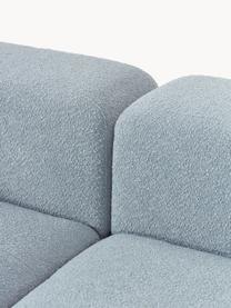 Modulares Bouclé-Sofa Lena (3-Sitzer), Bezug: Bouclé (93 % Polyester, 6, Gestell: Kiefernholz, Schichtholz,, Bouclé Hellblau, B 209 x T 106 cm