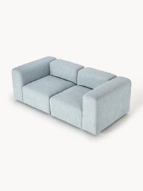 Modulares Bouclé-Sofa Lena (3-Sitzer), Bezug: Bouclé (93 % Polyester, 6, Gestell: Kiefernholz, Schichtholz,, Füße: Kunststoff, Bouclé Hellblau, B 209 x T 106 cm