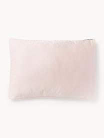 Funda de almohada de satén de algodón Blossom, Rosa pálido, muliticolor, An 45 x L 110 cm