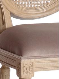 Silla artesanal tapizada Medallón, Beige, marrón, An 50 x Al 101 cm