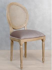 Silla artesanal tapizada Medallón, Beige, marrón, An 50 x Al 101 cm