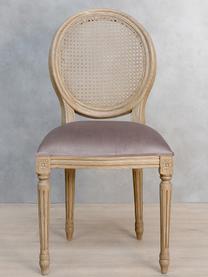 Silla artesanal tapizada Medallón, Beige, marrón, An 50 x Al 101 cm