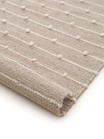 Tappeto in cotone beige/crema tessuto a mano Lupo, 80% cotone, 20% lana, Beige, Larg. 160 x Lung. 230 cm (taglia M)