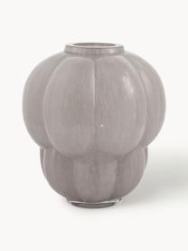 Mundgeblasene Glas-Vase Uva, H 22 cm, Glas, mundgeblasen, Hellgrau, Ø 20 x H 22 cm