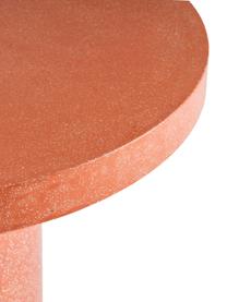 Table de jardin ronde terrazzo Frida, Ø 110 cm, Fibre de ciment, Orange, blanc, Ø 110 x haut. 76 cm