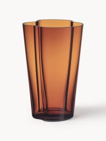 Mundgeblasene Vase Alvar Aalto, H 22 cm, Glas, mundgeblasen, Orange, transparent, B 14 x H 22 cm