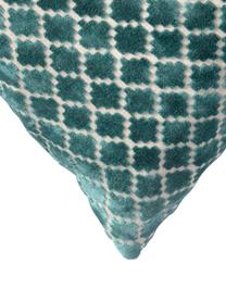 Kissenhülle Versus mit Hoch-Tief-Muster, 60% Polyester, 40% Viskose, Petrol, 30 x 50 cm
