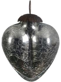 Décoration de sapin de Noël Craquele, Verre, Gris, Ø 8 cm