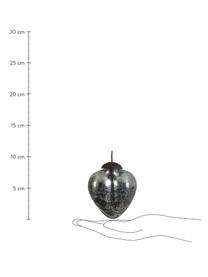 Décoration de sapin de Noël Craquele, Verre, Gris, Ø 8 cm