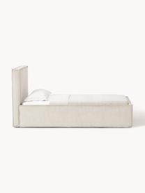 Letto singolo in velluto a coste con vano contenitore Dream, Rivestimento: velluto a coste (92% poli, Velluto a coste beige chiaro, Larg. 90 x Lung. 200 cm