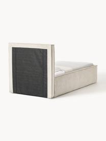 Letto singolo in velluto a coste con vano contenitore Dream, Rivestimento: velluto a coste (92% poli, Velluto a coste beige chiaro, Larg. 90 x Lung. 200 cm