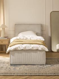 Letto singolo in velluto a coste con vano contenitore Dream, Rivestimento: velluto a coste (92% poli, Velluto a coste beige chiaro, Larg. 90 x Lung. 200 cm