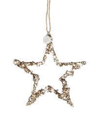 Kerstboomhanger Flora Star, Goudkleurig, 12 x 13 cm