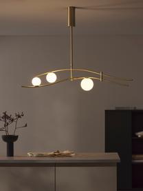 Grote hanglamp Nebo, Lampenkap: glas, Goudkleurig, B 120 x H 87 cm