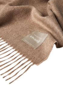 Plaid léger en laine d'alpaga Luxury, 100 % laine d'alpaga, Brun clair, larg. 130 x long. 200 cm