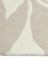 Tapis en laine tufté main Lando, 100 % laine, Beige, blanc crème, larg. 80 x long. 150 cm (taille XS)