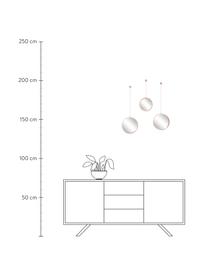 Miroir mural rond avec cadre rose doré Dima, 3 élém., Couleur cuivrée, Lot de différentes tailles