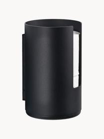 Toilettenpapierhalter Rim aus Metall zur Wandbefestigung, Aluminium, beschichtet, Schwarz, H 22 cm