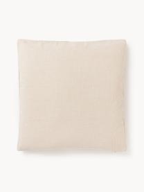 Baumwoll-Kissenhülle Rino mit Strukturmuster, 100 % Baumwolle, Beige, B 45 x L 45 cm