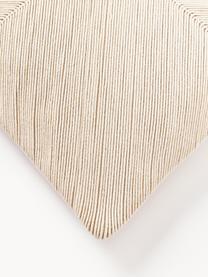 Baumwoll-Kissenhülle Rino mit Strukturmuster, 100 % Baumwolle, Beige, B 45 x L 45 cm