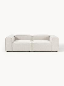 Modulares Sofa Lennon (3-Sitzer) aus Bouclé, Bezug: Bouclé (100 % Polyester) , Gestell: Massives Kiefernholz, Spe, Bouclé Off White, B 238 x T 119 cm