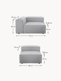 Sofá modular Lennon (4 plazas), Tapizado: 100% poliéster Alta resis, Estructura: madera contrachapada de p, Patas: plástico Este producto es, Tejido gris, An 327 x F 119 cm