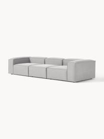 Sofa modułowa Lennon (4-osobowa), Tapicerka: 100% poliester Dzięki tka, Stelaż: lite drewno sosnowe, skle, Nogi: tworzywo sztuczne Ten pro, Szara tkanina, S 327 x G 119 cm