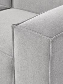 Modulares Sofa Lennon (4-Sitzer), Bezug: 100 % Polyester Der strap, Gestell: Massives Kiefernholz, Spe, Webstoff Grau, B 327 x T 119 cm