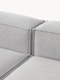 Modulares Sofa Lennon (4-Sitzer), Bezug: 100 % Polyester Der strap, Gestell: Massives Kiefernholz, Spe, Webstoff Grau, B 327 x T 119 cm