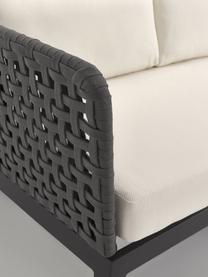 Garten-Lounge-Ecksofa Caline, Bezug: 100 % Polyester Der hochw, Gestell: Aluminium, Off White, Anthrazit, B 149 x T 77 cm, Eckteil rechts