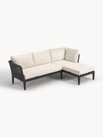 Tuin lounge hoekbank Caline, Bekleding: 100% polyester Met 20.000, Frame: aluminium, Off White, antraciet, B 149 x D 77 cm, hoekdeel rechts