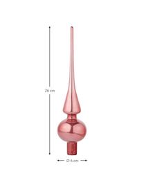 Kerstboom piek Brilliance, Glas, Roze, Ø 6 x H 26 cm