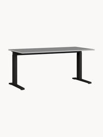Höhenverstellbarer Schreibtisch Easy, Tischplatte: Spanplatte mit Melaminhar, Gestell: Metall, pulverbeschichtet, Dunkelgrau, Schwarz, B 160 x T 80 cm