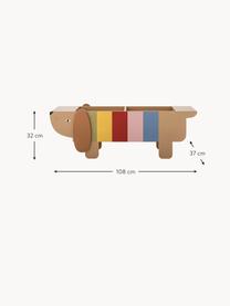 Leggio in legno Charlie, Pannello di fibra a media densità (MDF) laccato, Multicolore, Larg. 108 x Alt. 32 cm