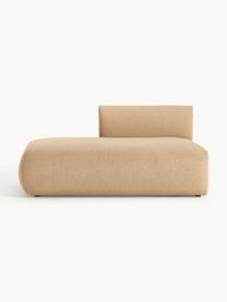 Chaise longue componibile in bouclé Sofia, Rivestimento: bouclé (100% poliestere) , Struttura: legno di abete rosso, tru, Piedini: plastica Questo prodotto , Bouclé beige, Larg. 159 x Prof. 103 cm, schienale a sinistra