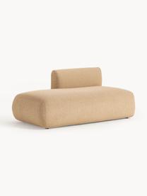 Chaise longue componibile in bouclé Sofia, Rivestimento: bouclé (100% poliestere) , Struttura: legno di abete rosso, tru, Piedini: plastica Questo prodotto , Bouclé beige, Larg. 159 x Prof. 103 cm, schienale a sinistra