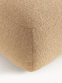 Diván modular en tejido bouclé Sofia, Tapizado: tejido bouclé (100% polié, Estructura: madera de pícea, tablero , Patas: plástico Este producto es, Bouclé beige, An 159 x F 103 cm, respaldo izquierdo