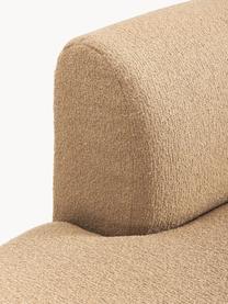 Diván modular en tejido bouclé Sofia, Tapizado: tejido bouclé (100% polié, Estructura: madera de pícea, tablero , Patas: plástico Este producto es, Bouclé beige, An 159 x F 103 cm, respaldo izquierdo