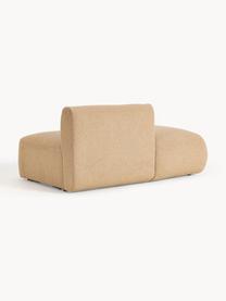 Chaise longue componibile in bouclé Sofia, Rivestimento: bouclé (100% poliestere) , Struttura: legno di abete rosso, tru, Piedini: plastica Questo prodotto , Bouclé beige, Larg. 159 x Prof. 103 cm, schienale a sinistra