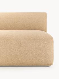 Diván modular en tejido bouclé Sofia, Tapizado: tejido bouclé (100% polié, Estructura: madera de pícea, tablero , Patas: plástico Este producto es, Bouclé beige, An 159 x F 103 cm, respaldo izquierdo