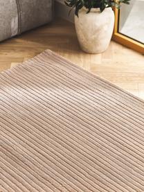 Tapis à poils longs moelleux tissé main Wes, 100 % polyester, certifié GRS, Beige, larg. 80 x long. 150 cm (taille XS)