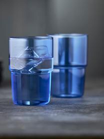 Waterglazen Torino uit borosilicaatglas, 2 stuks, Borosilicaatglas, Blauw, transparant, Ø 8 x H 12 cm, 400 ml
