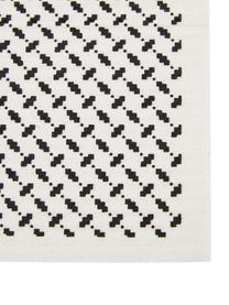 Lingette éponge Tokio, 3 élém., 70 % cellulose, 30 % coton, Blanc, noir, larg. 17 x long. 20 cm
